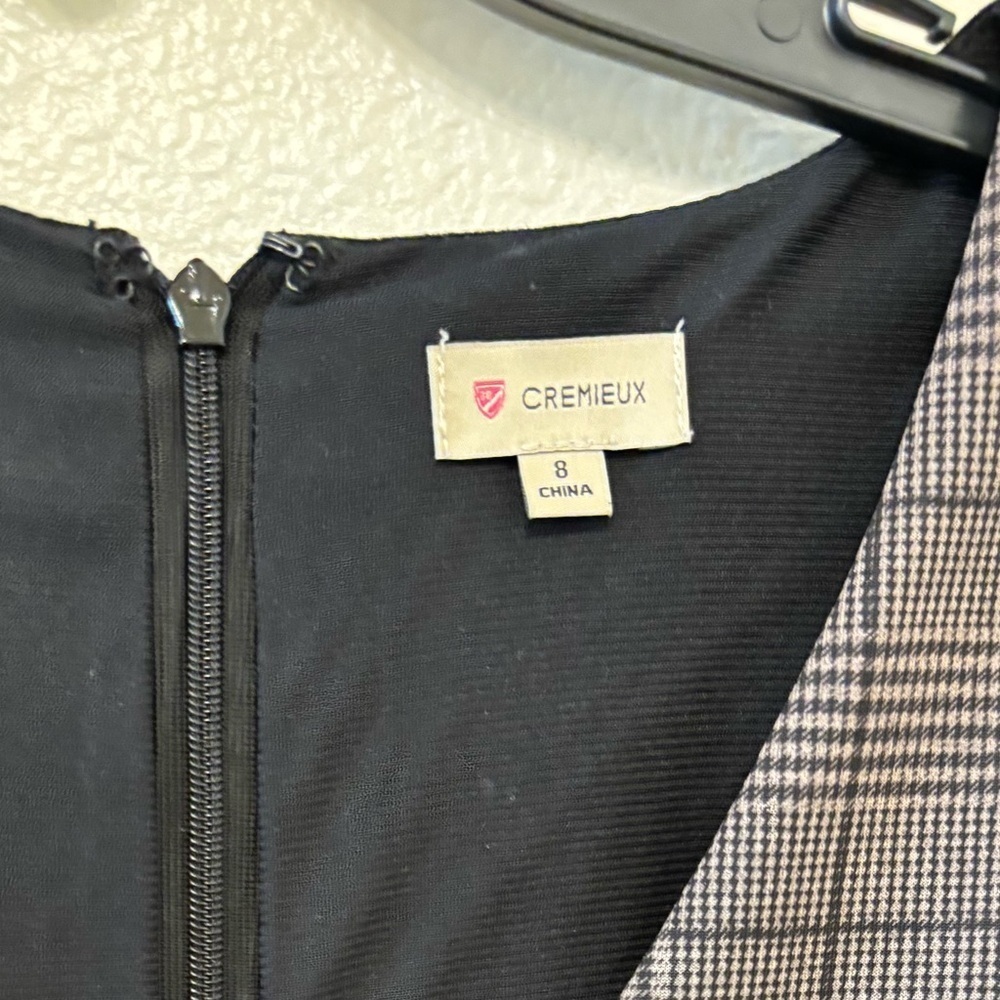 Daniel Cremieux Black and Gray Plaid Mini Dress - Picture 3 of 5